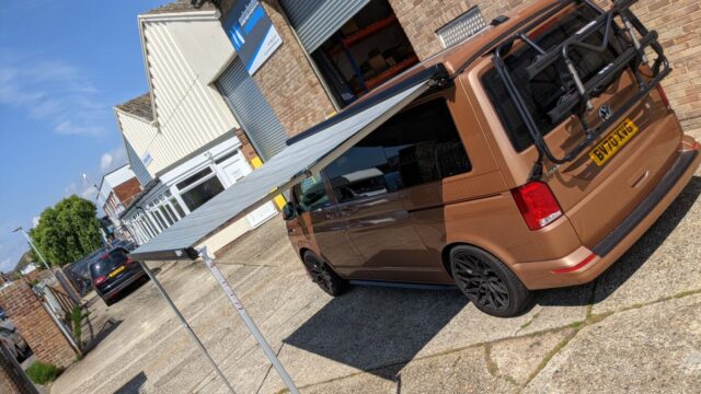 Fiamma F45s 3m fitted to VW van at Motorhome Workshop