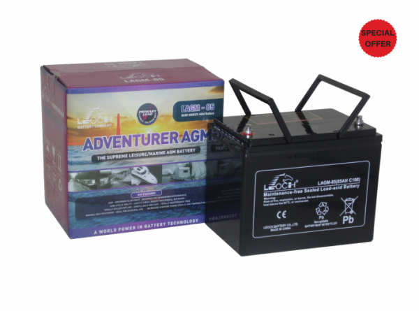 12v 85ah Leoch AGM Leisure Battery