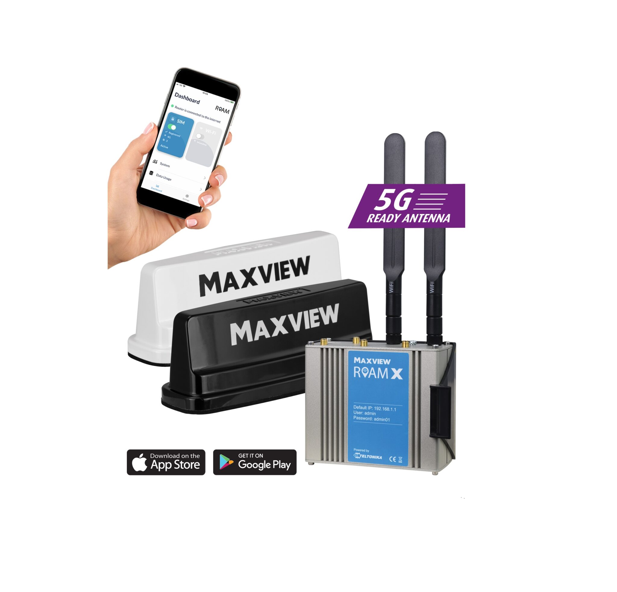 Maxview Roam X 5G READY Campervan WiFi + WiFi Booster
